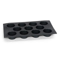 Patisse Mini-Muffinform, 11 Fächer, 29 x 17 cm, schwarzes Silikon