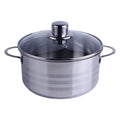 Basic -Topf 22 cm 4L + Glasdeckel Edelstahl Stahl