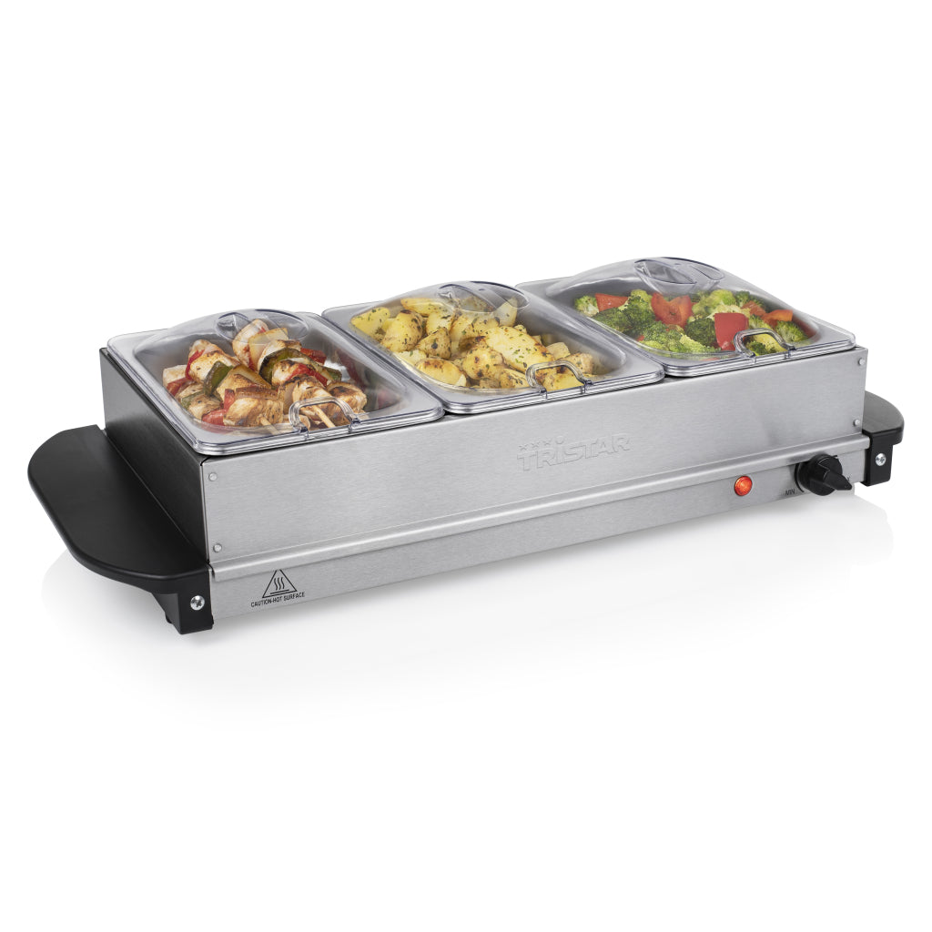 Tristar buffetwarmer 3x1,4l bp-6283