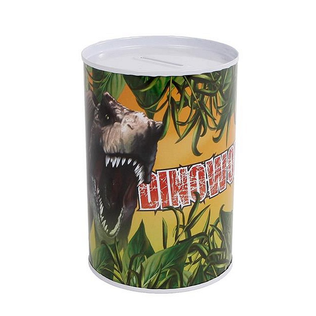 Spaarpot dinoworld metaal