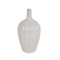 Verschiedenes Vase Annet M, weißes Steingut, 14,5 x 14,5 x 28 cm