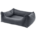 Madison Hundekorb aus Samt, 80 x 67 x 22 cm, grau