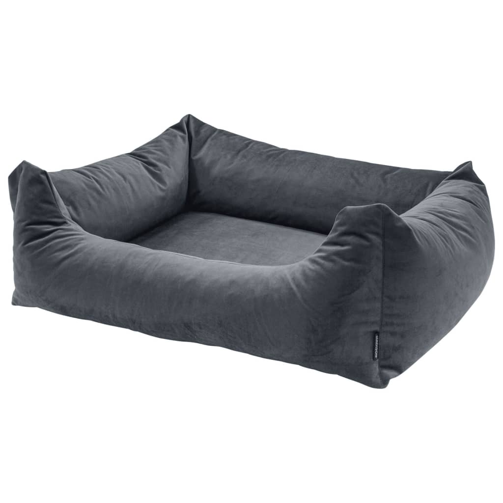 Madison Hundekorb aus Samt, 80 x 67 x 22 cm, grau