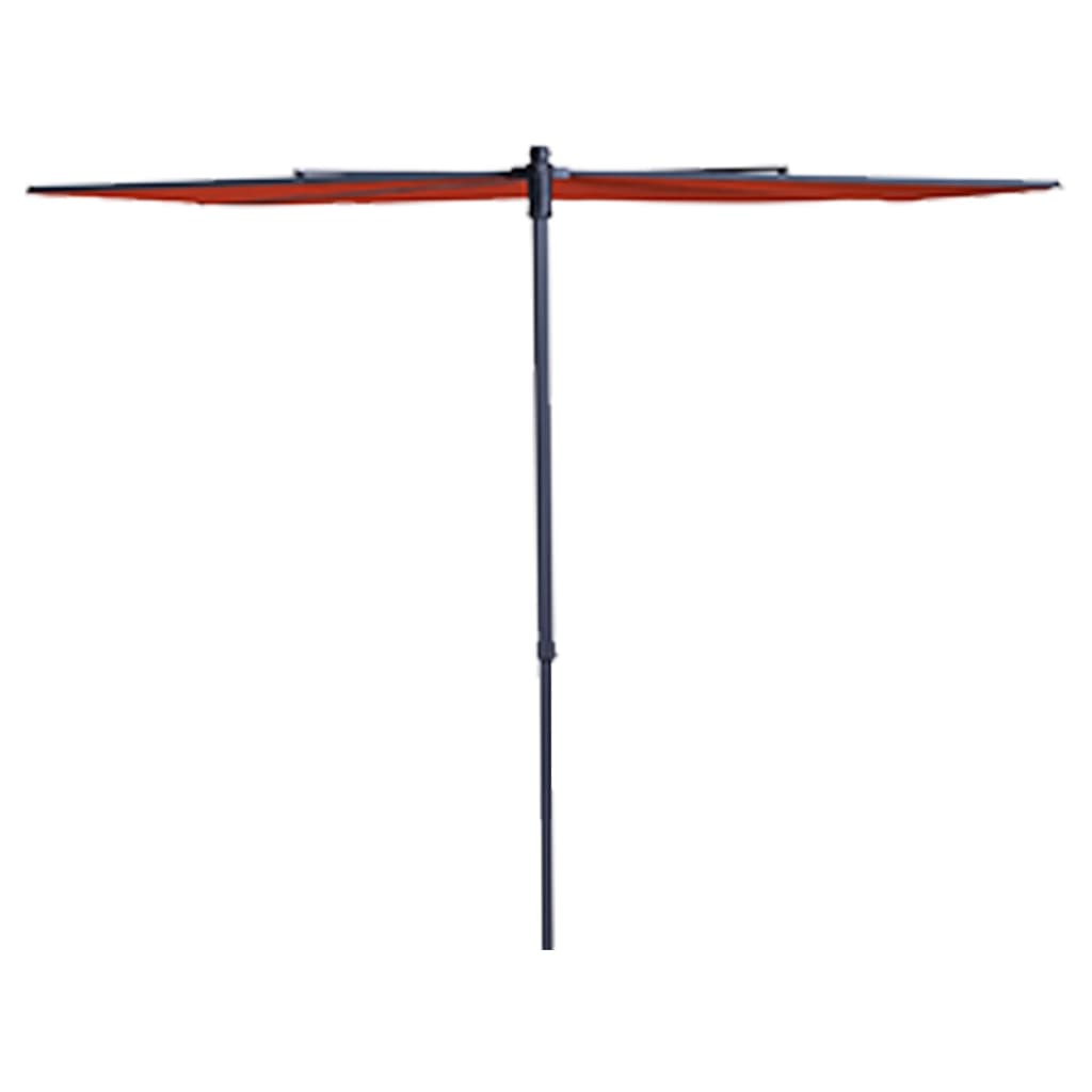 Madison Balkon-Sonnenschirm Sonnenwelle 270x150 cm Ziegelrot rot