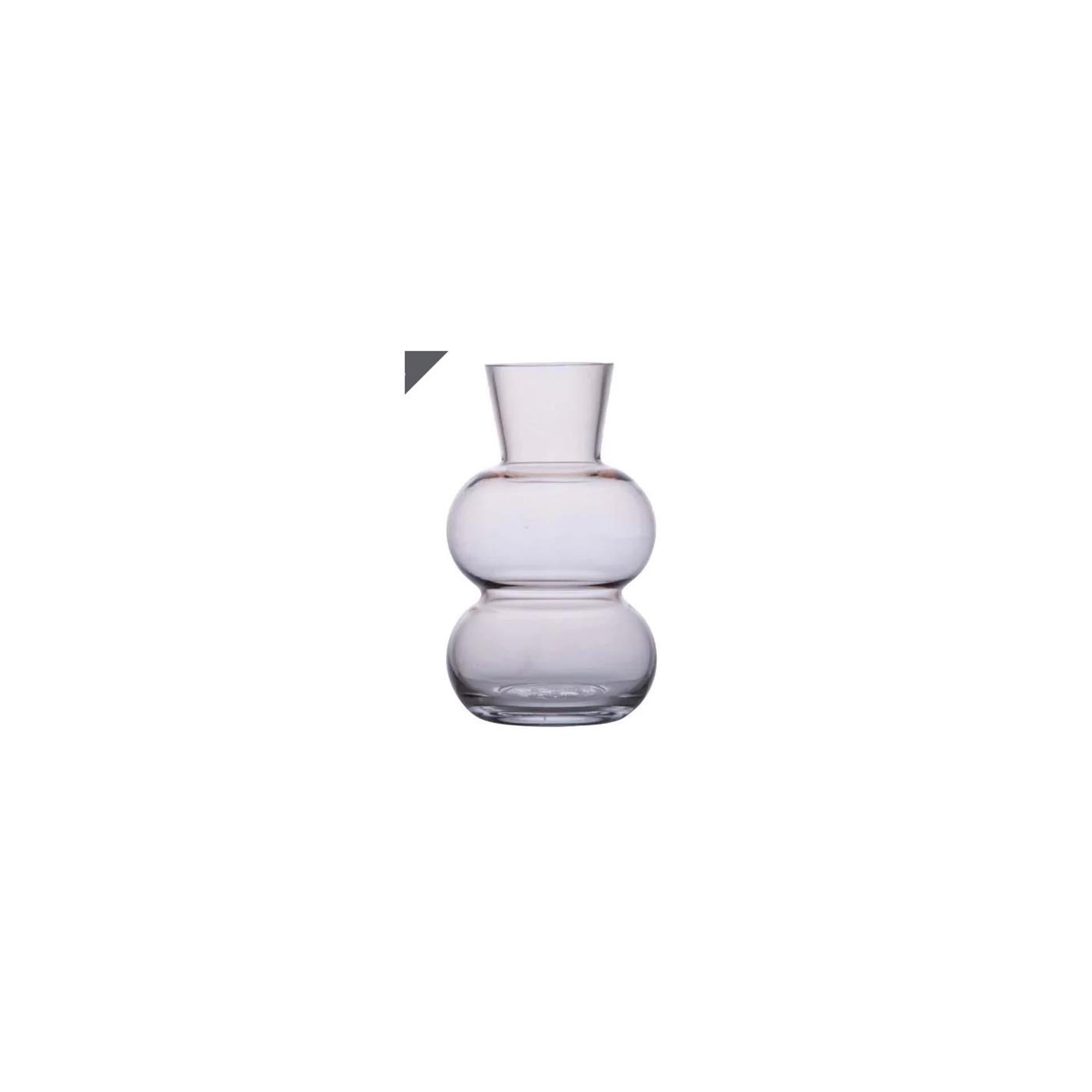 B-living vaas glas amalia ø12x20cm beige