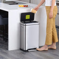 EKO EKO Treteimer X-Cube 30 l Matte silberne Verkleidung