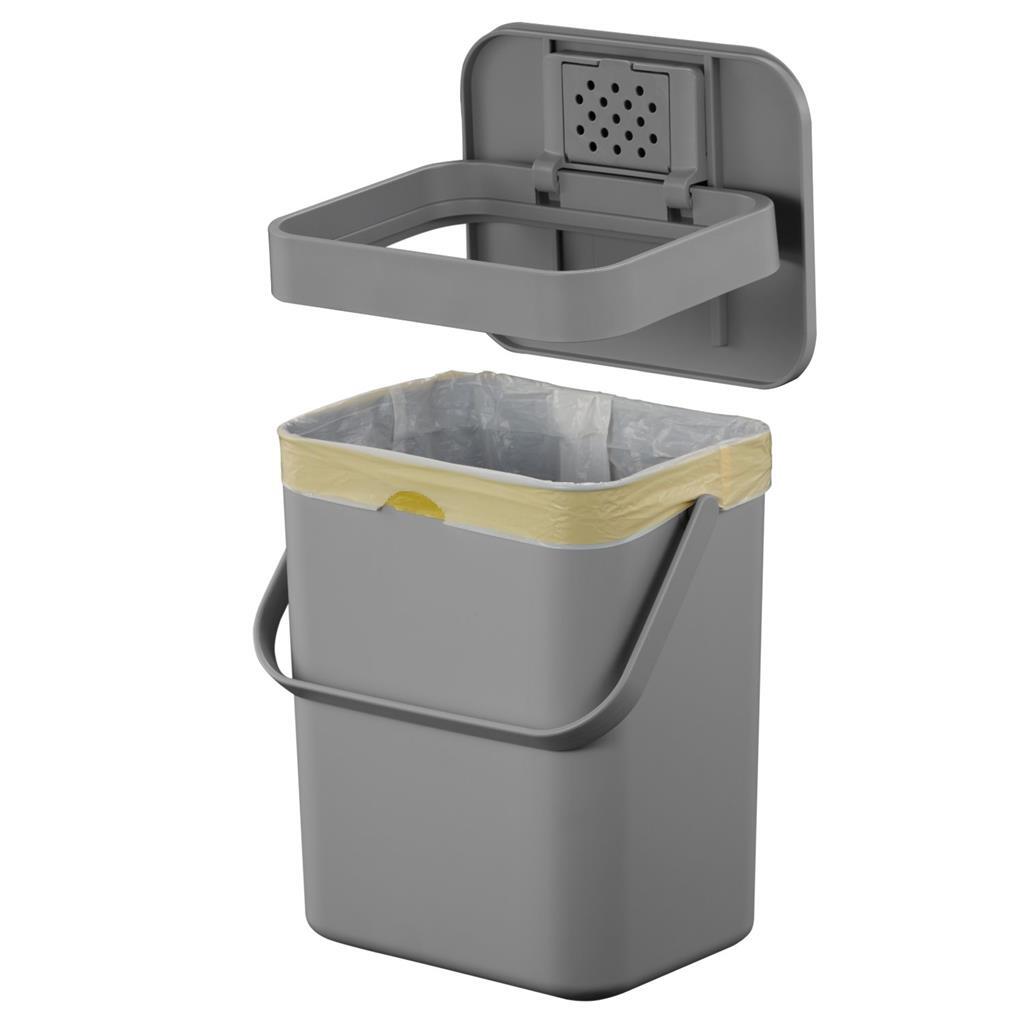 Eko puro ii 5l afvalemmer grijs | 2 stuks
