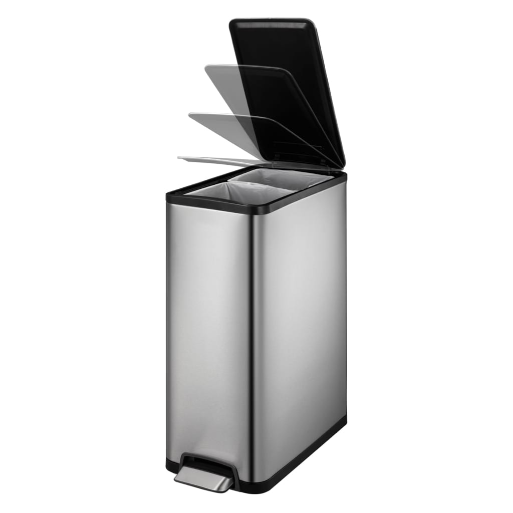 Eko Eko Treteimer Ecoslim 2x20 l Mattsilber groß