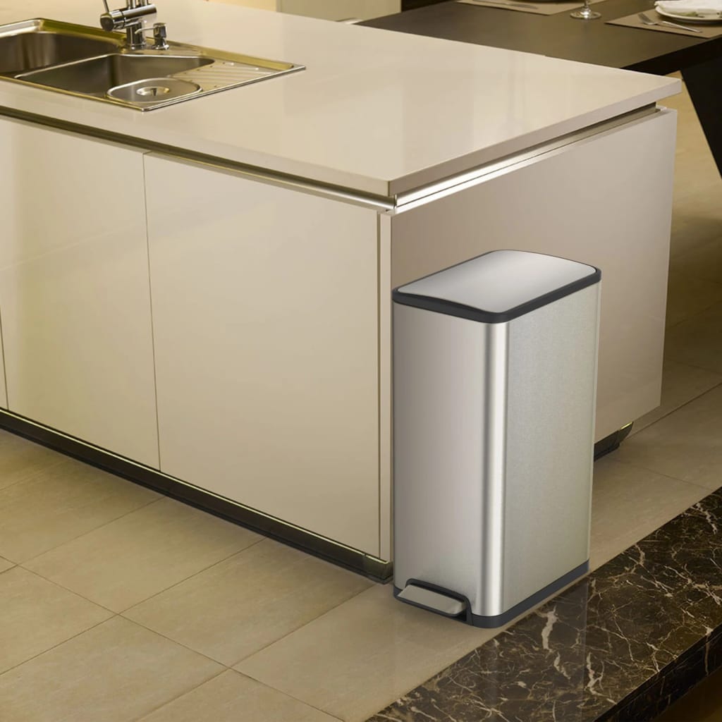 Eko Eko Treteimer Ecoslim 2x20 l Mattsilber groß