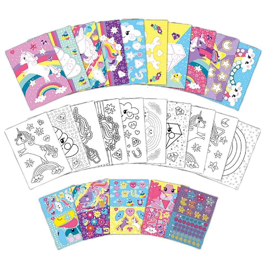 Totum stickerboek stickeren op nummer eenhoorn