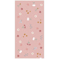 Merkloos sans marque little dutch pink flowers strandlaken 60x120 cm lichtroze
