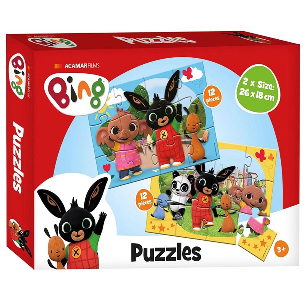 Bing puzzel 2x12 stuk 3+. 27.5x19x5.5 cm