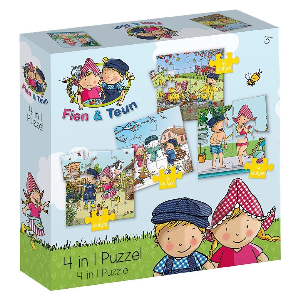 Bambolino Toys Fien und Teun 4in1 Puzzle 4-16 Teile