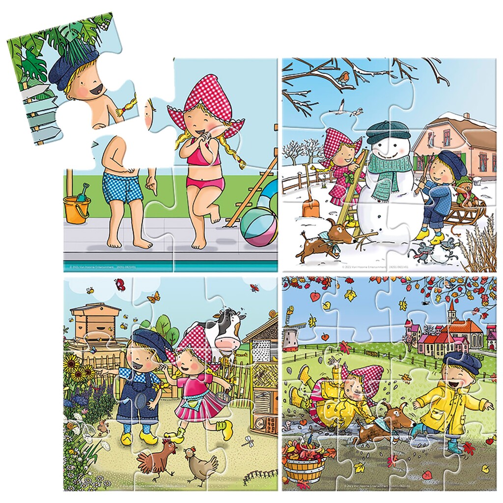 Bambolino Toys Fien und Teun 4in1 Puzzle 4-16 Teile