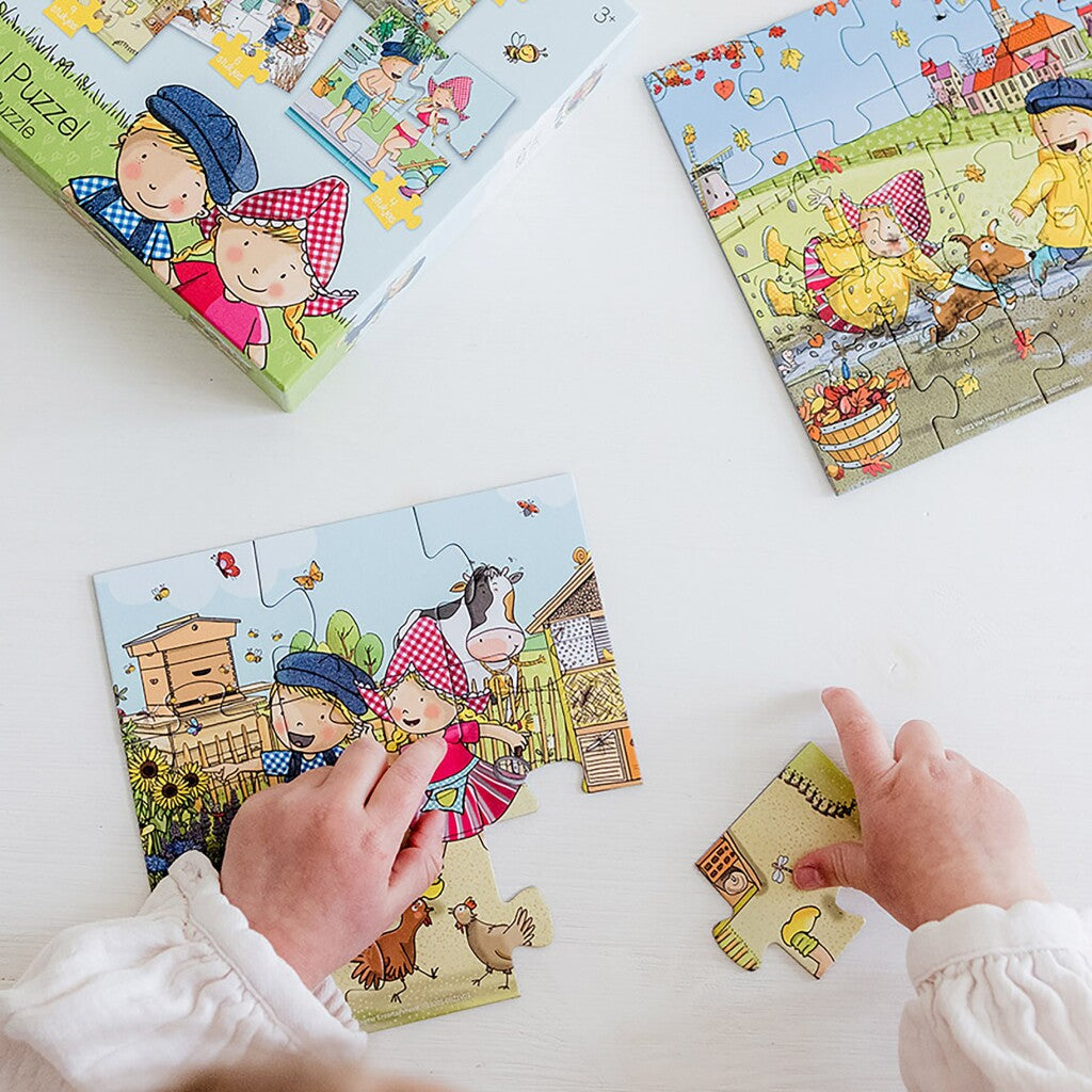Bambolino Toys Fien und Teun 4in1 Puzzle 4-16 Teile
