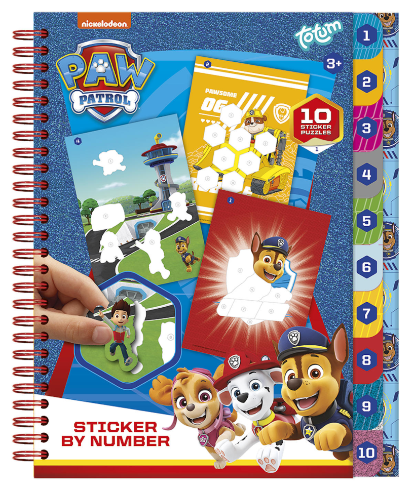 Totum paw patrol sticker by number book
