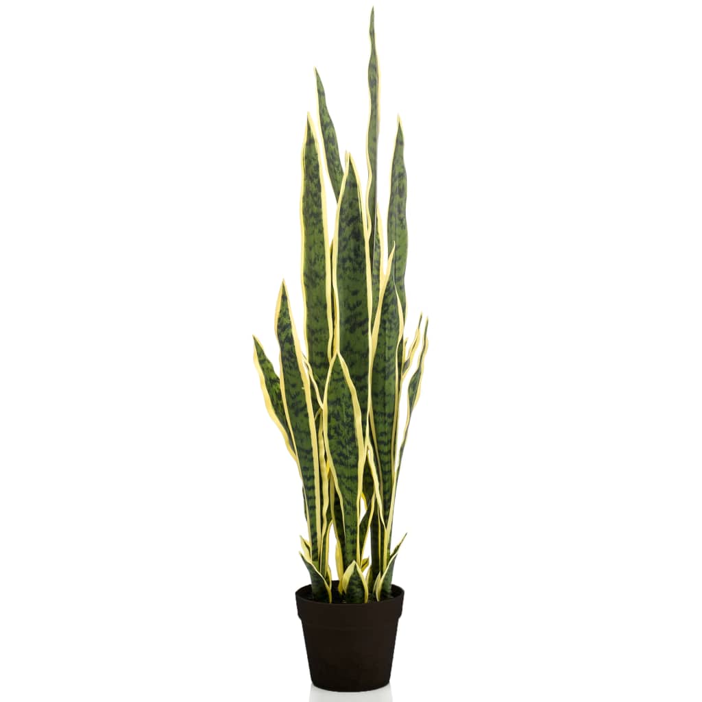 Smaragdgrüne künstliche Sansevieria im Plastiktopf, 97 cm