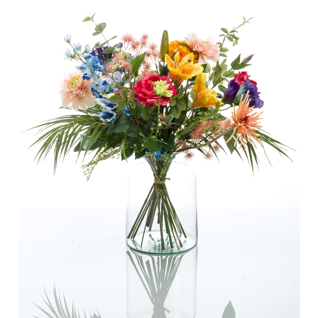 Smaragdgrüner künstlicher Blumenstrauß, ziemlich ausdrucksstark
