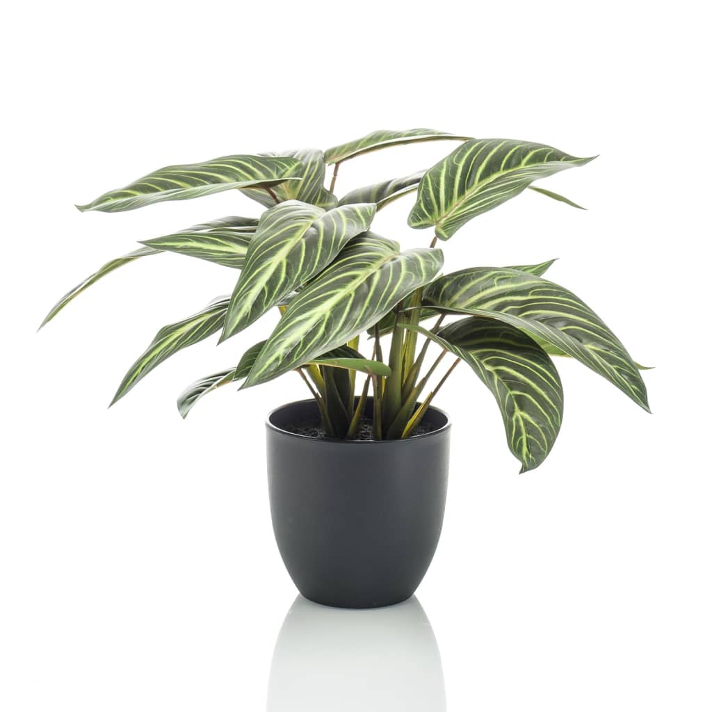 Smaragd-Smaragdkunstflanze im Topf Zebrina Calathea 38 cm