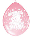 Basic ballon hoera een meisje 30cm 8 stuks