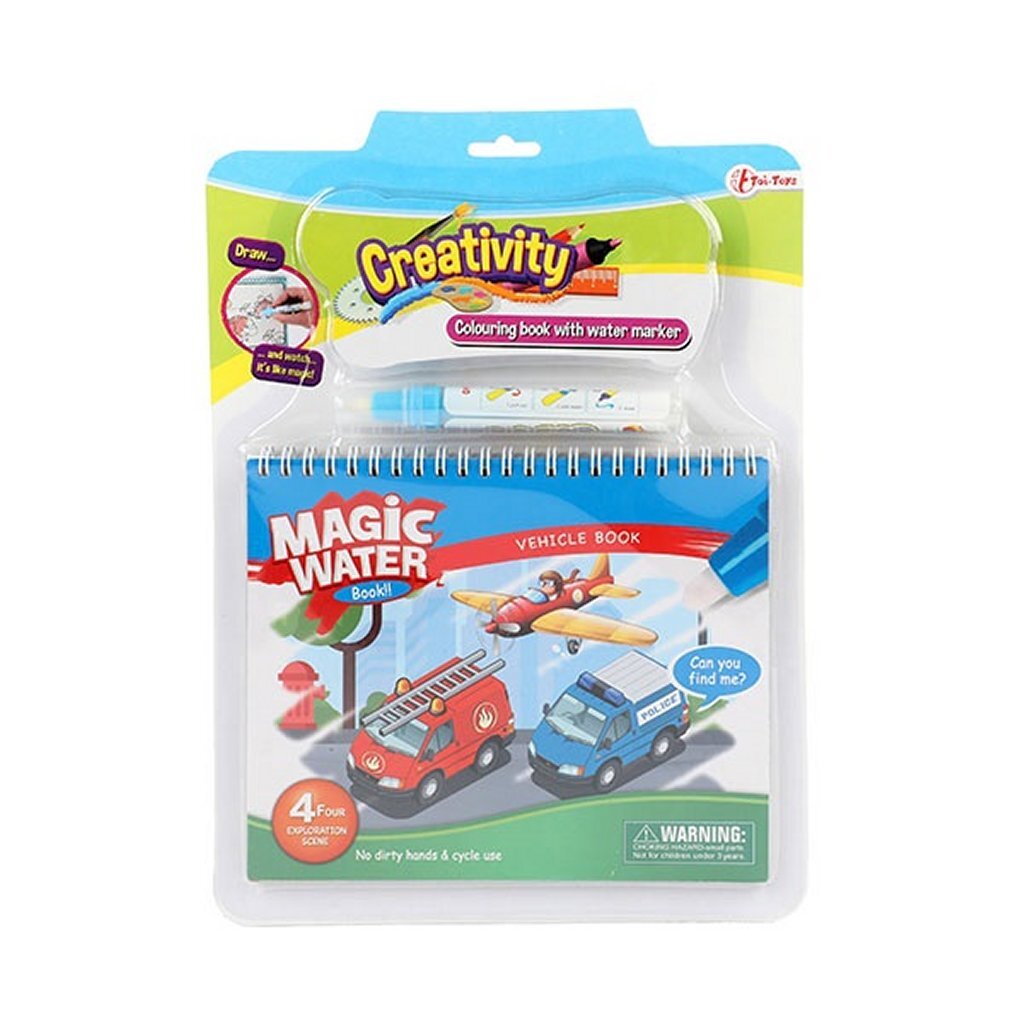 Toi-Toys Kreativitäts-Malset mit Wasserfahrzeug und Filzstift