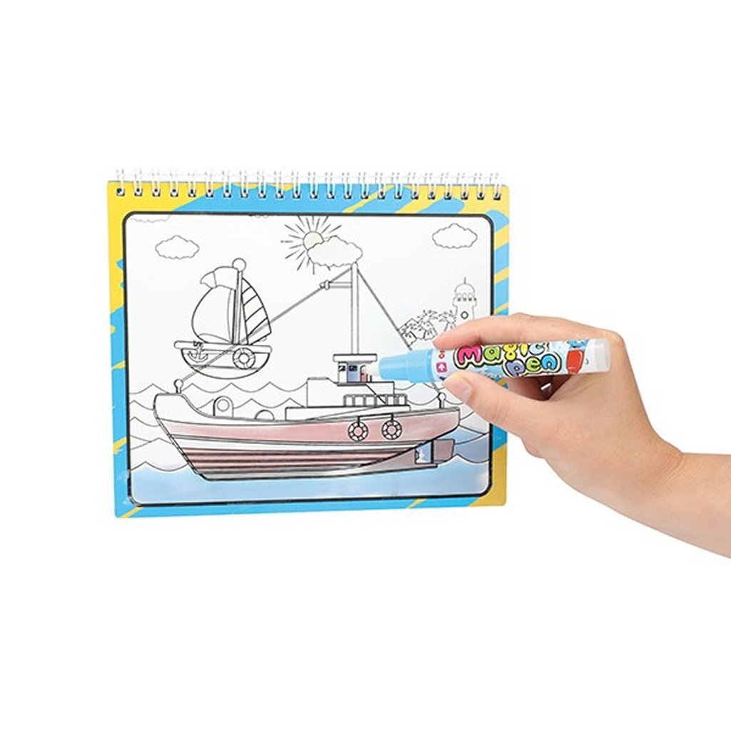 Toi-Toys Kreativitäts-Malset mit Wasserfahrzeug und Filzstift