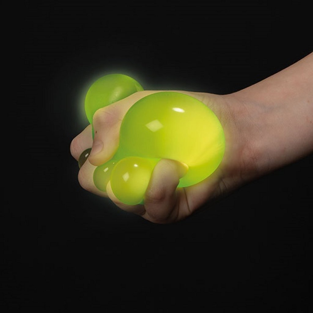 Toi-Toys Klebe-Dehnbälle, die im Dunkeln leuchten, 12 Stück