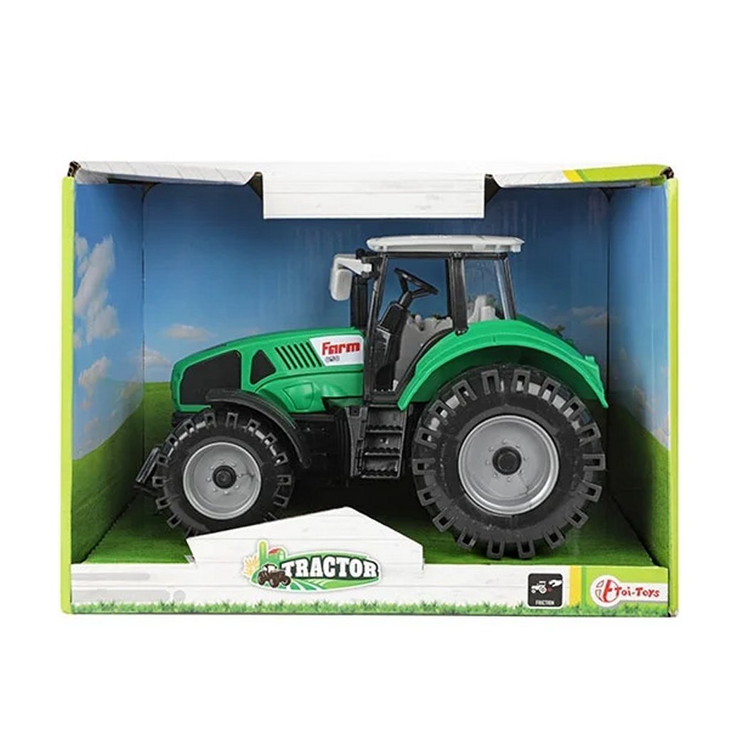 Toi-Toys Traktor mit Reibungsantrieb, grün, 19 cm