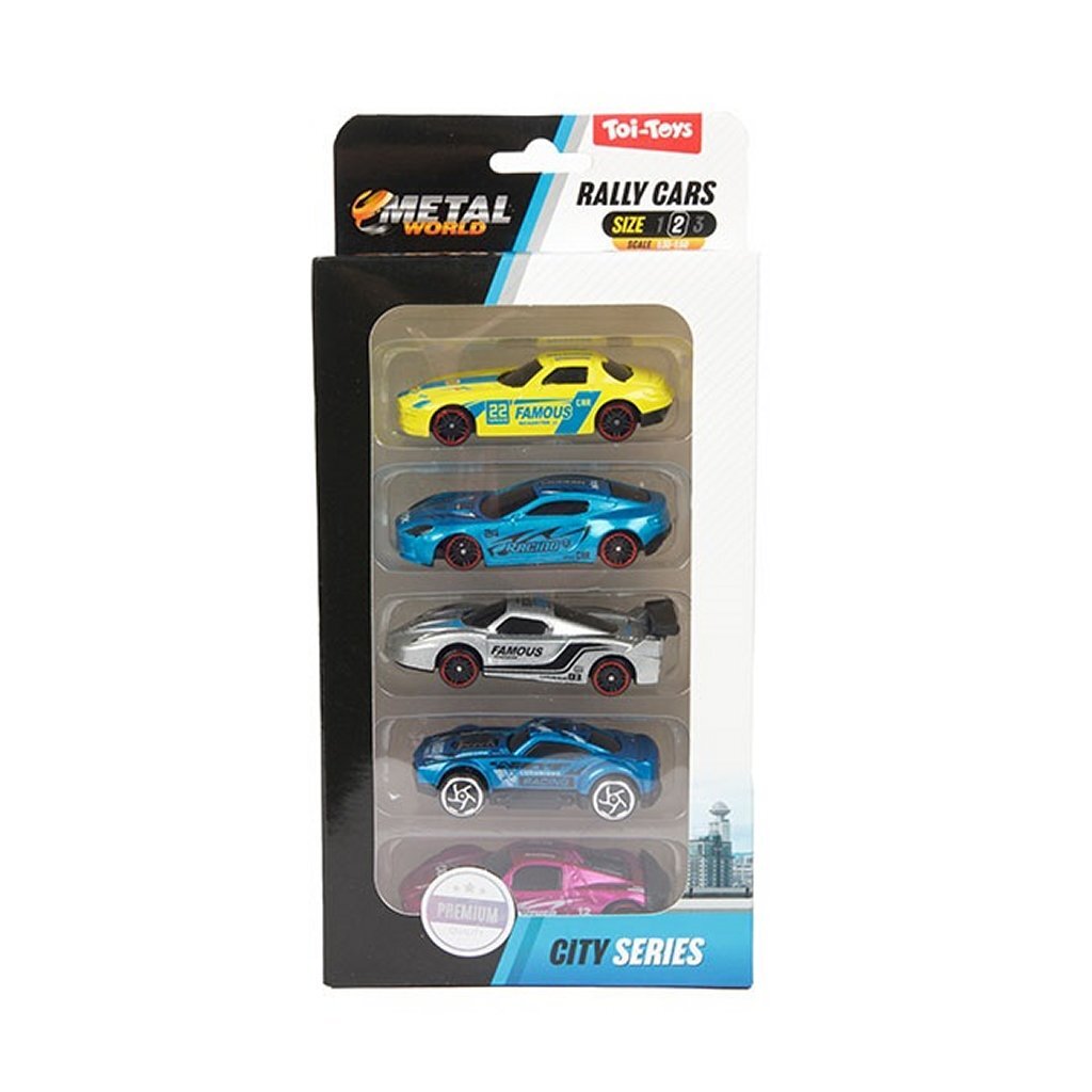 Toi-toys toi toys metal set a 5 rally auto's