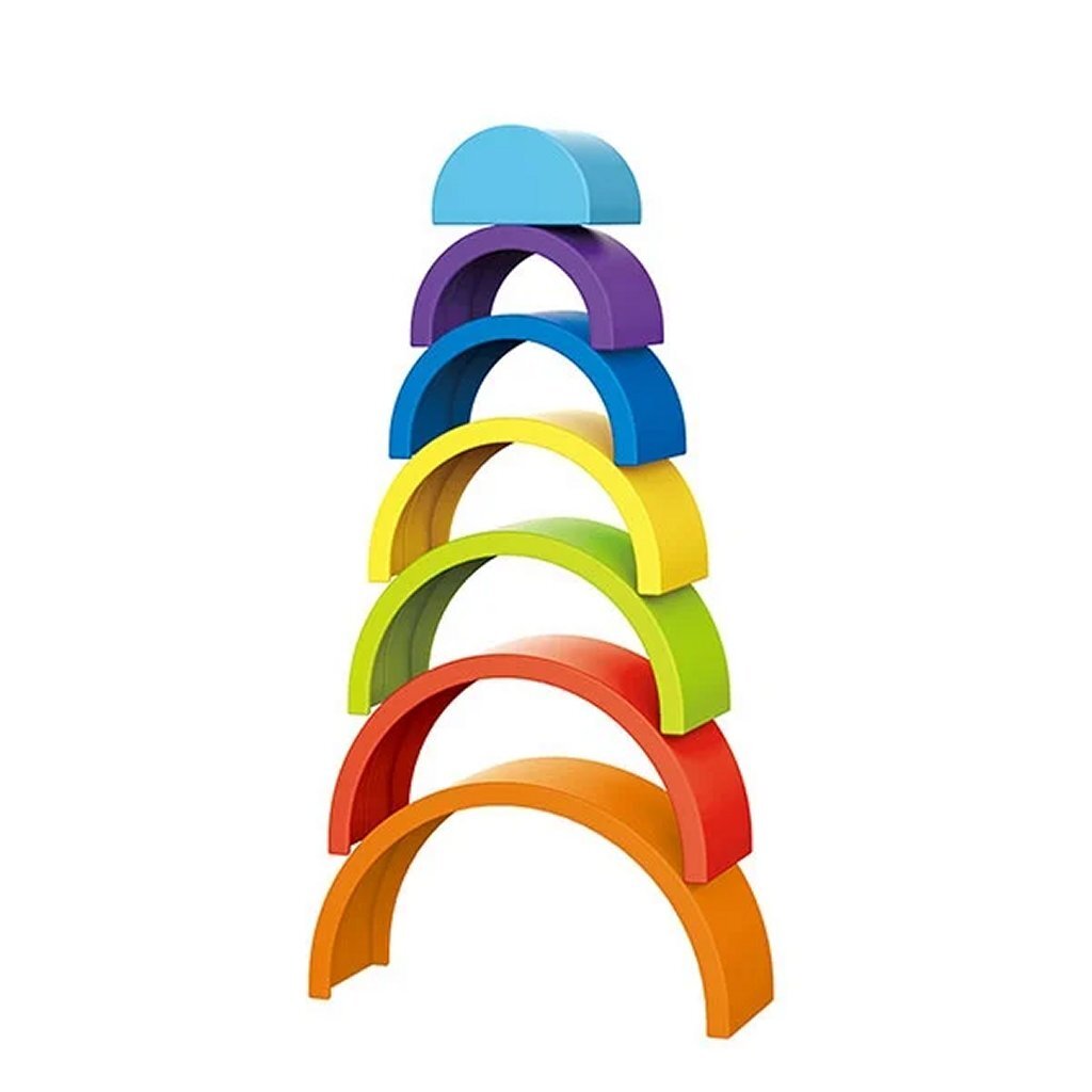 Toi-toys little stars baby stapeltoren regenboog, 7dlg.