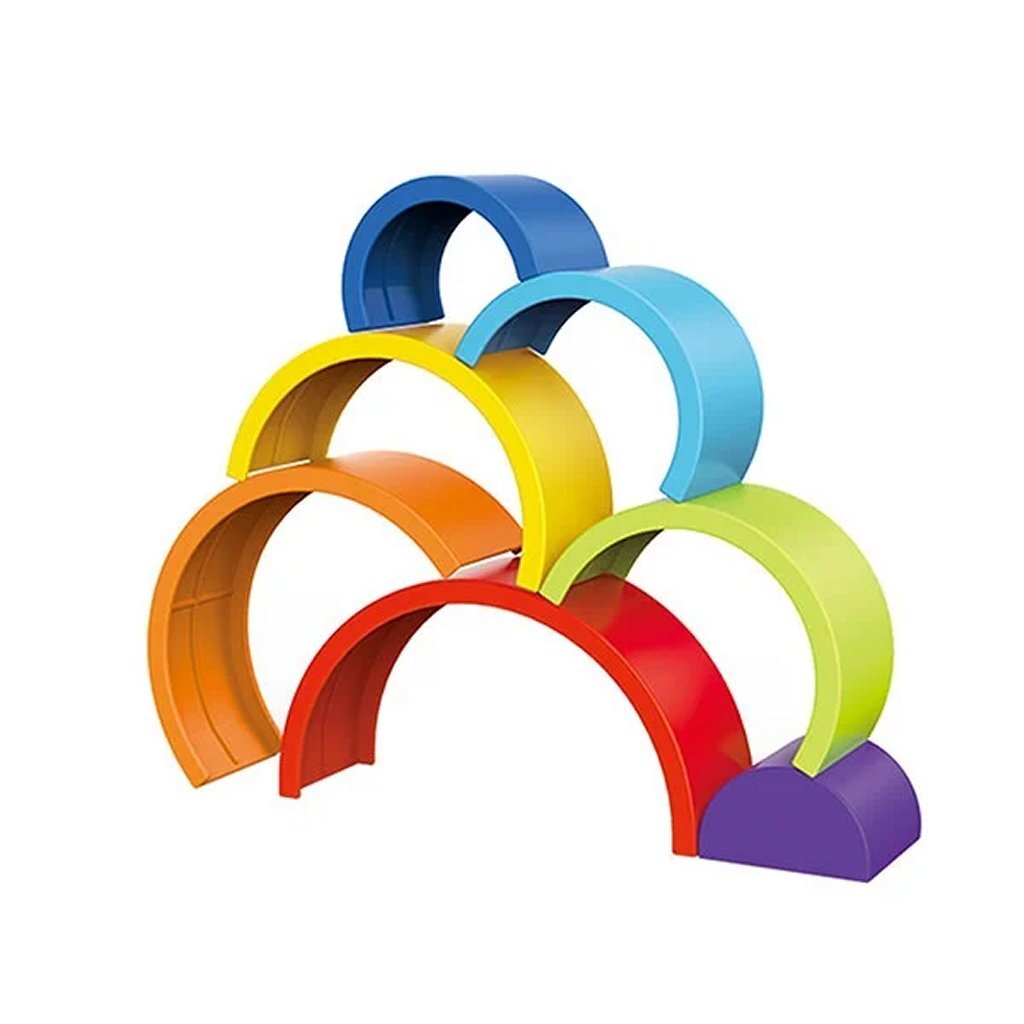 Toi-toys little stars baby stapeltoren regenboog, 7dlg.