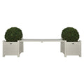 Esschert design bank met plantenbak wit cf33w