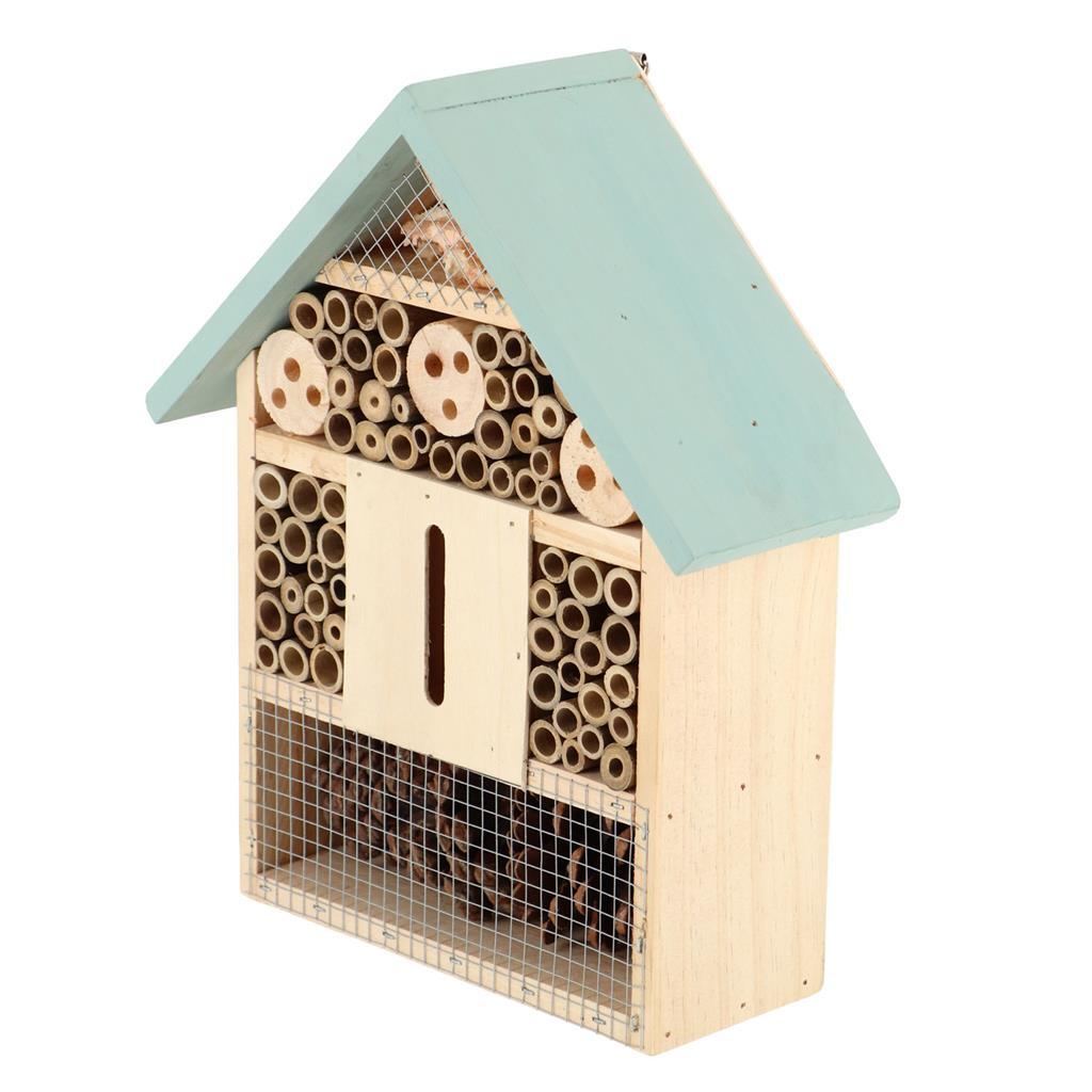 Esschert Design Insektenhotel aus Holz, 10 x 24 x 29 cm, Naturmintgrün