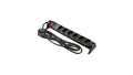 Vb 61058 draai tafelcontactdoos 6-voudig 3x1,5 3m + schakelaar monteerbaar