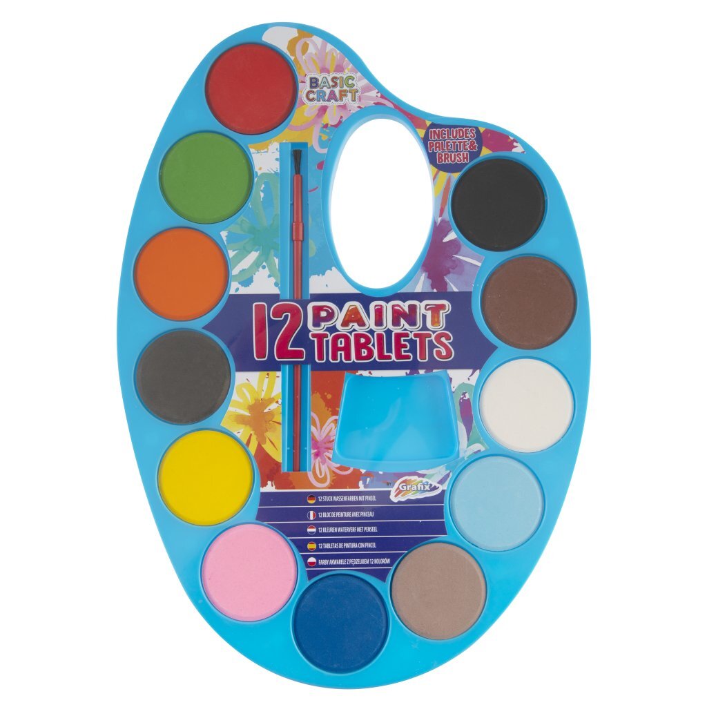 Grafix waterverfpalet 12 kleuren