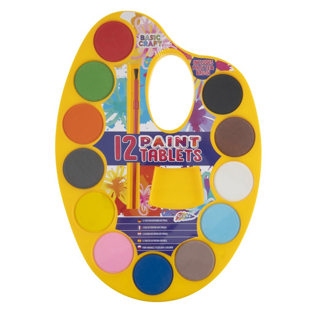 Grafix waterverfpalet 12 kleuren