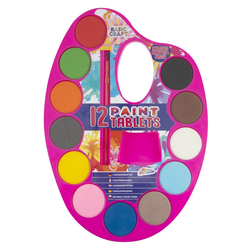 Grafix waterverfpalet 12 kleuren