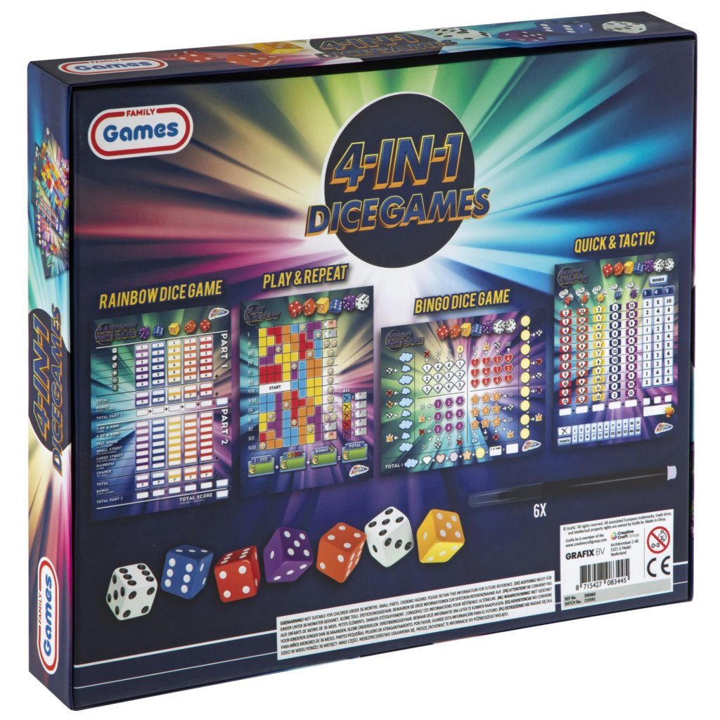 Creative craft group dobbelspellen combi-pack, 4-in-1