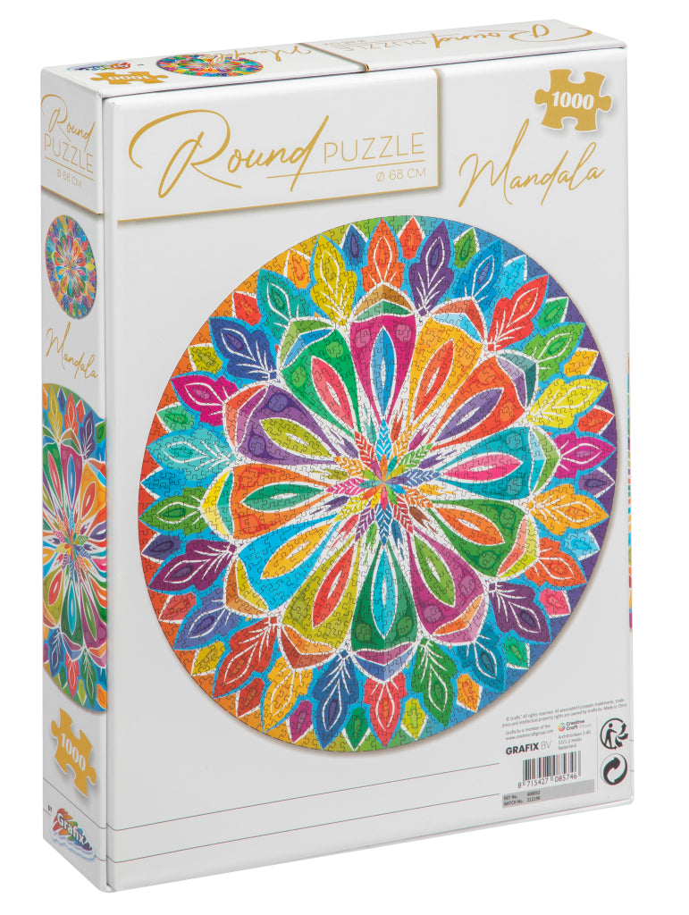 Grafix ronde puzzel mandala 1000 stukjes