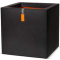 Capi Pflanzkübel urban glatt quadratisch 30x30x30 cm schwarz kbl902