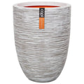 Capi bloempot nature rib elegant laag 36x47 cm ivoorkleurig kofi782