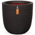 Capi Capi Blumentopf Natur Rib 54x52 cm Schwarz KBLR935