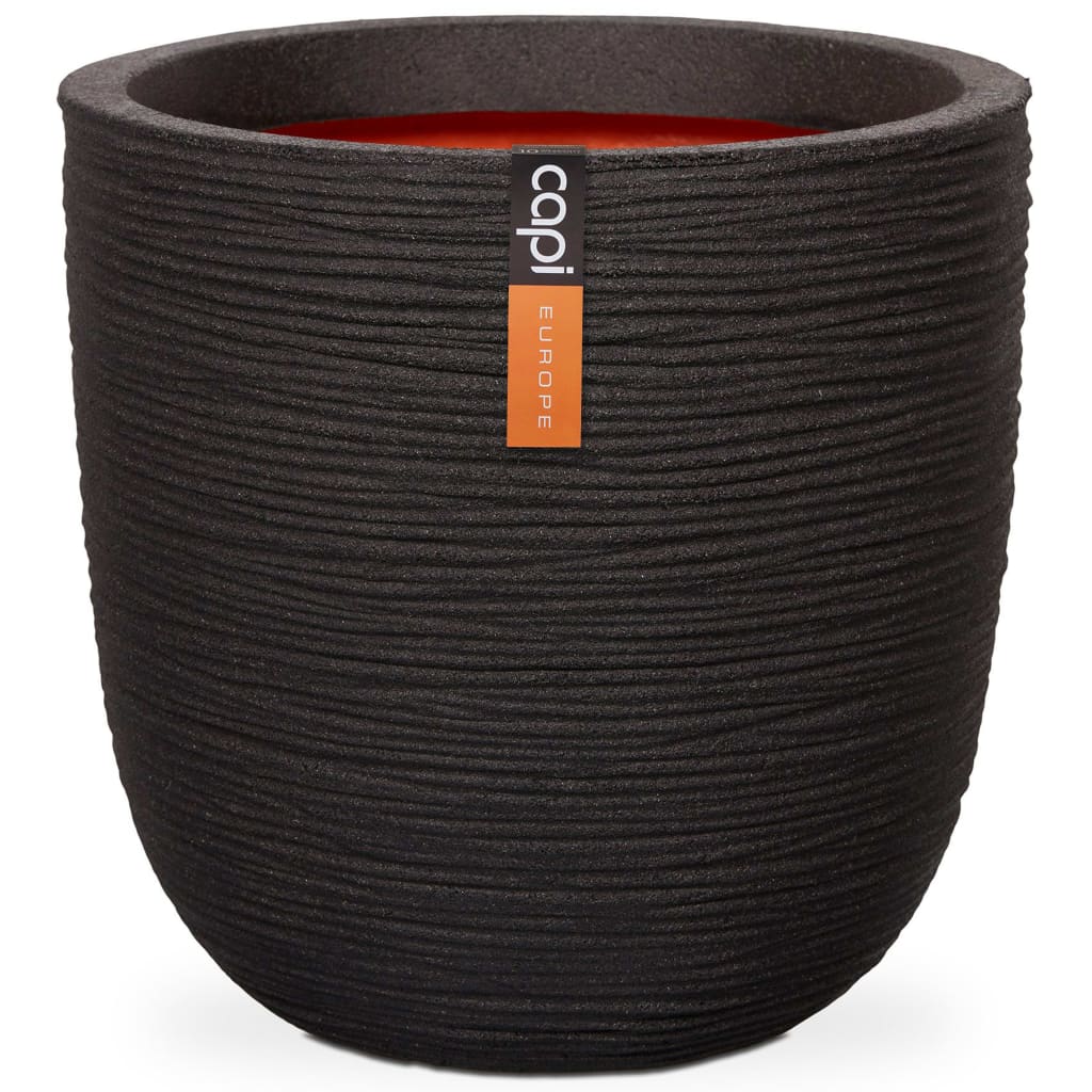 Capi Capi Blumentopf Natur Rib 54x52 cm Schwarz KBLR935