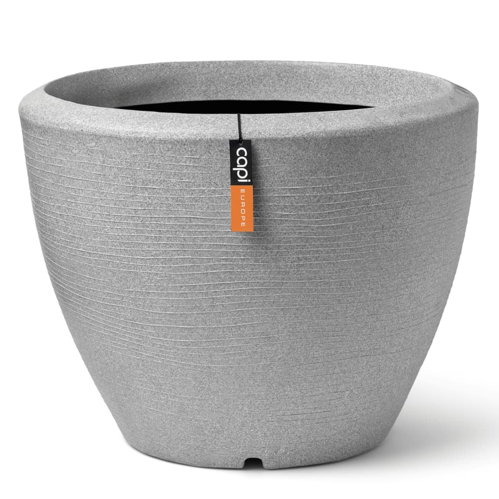 Capi Capi Blumentopf Arc Granit verjüngt klein 48x35 cm Elfenbeinfarbe