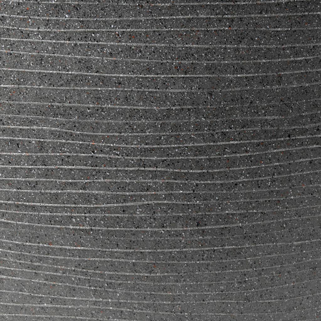 Capi-Blumentopf, Bogenform, Granit, konisch, niedrig, 60 x 48 cm, anthrazitfarben