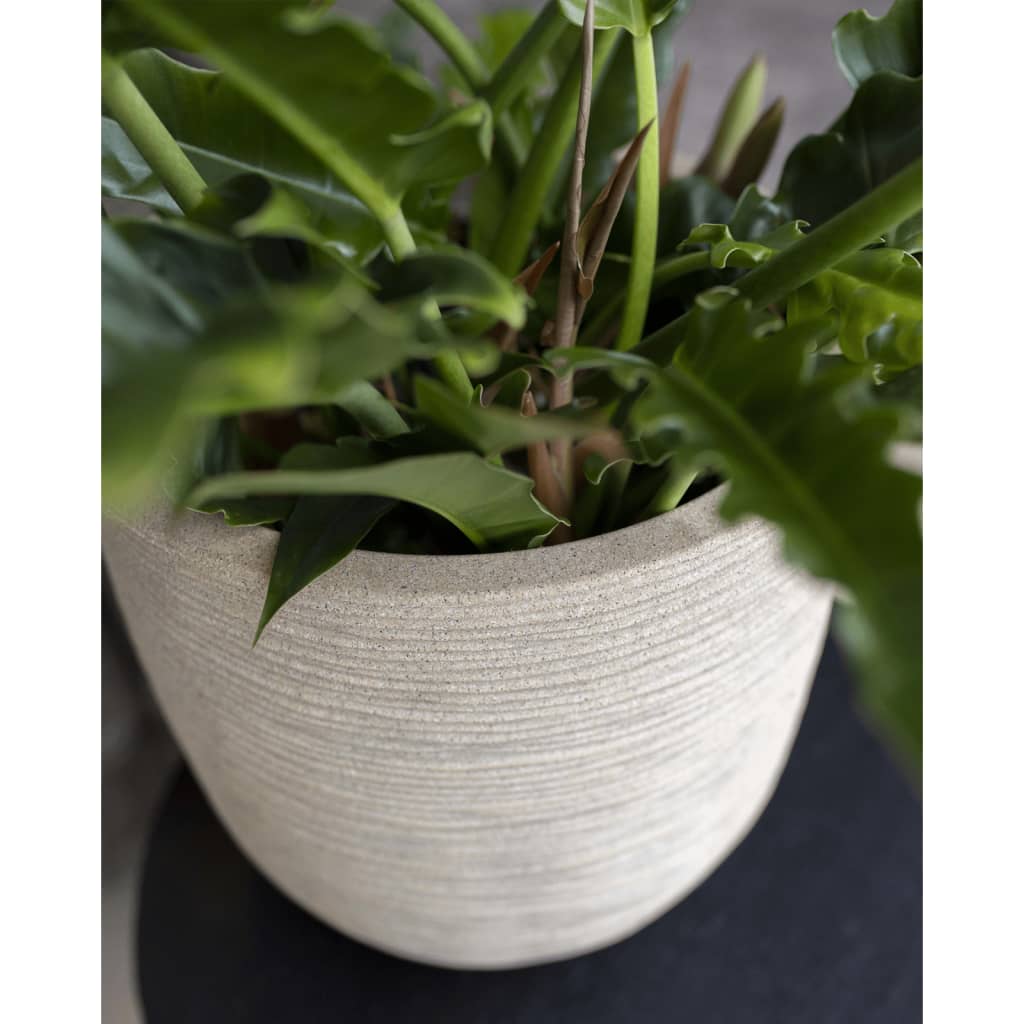Capi Capi Gebläsetopf gewaschener Rippe 35x34 cm Terrazzo Beige