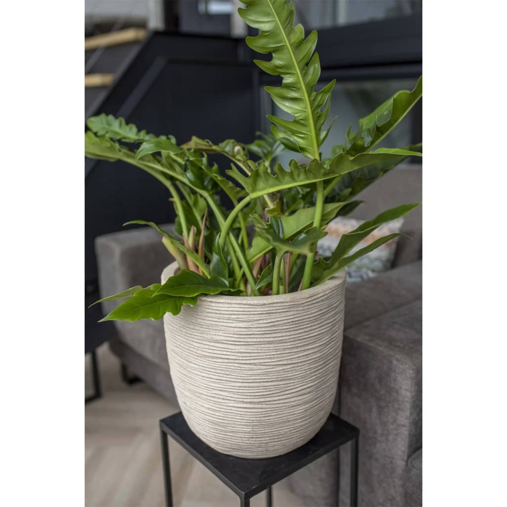 Capi Capi Gebläsetopf gewaschener Rippe 35x34 cm Terrazzo Beige