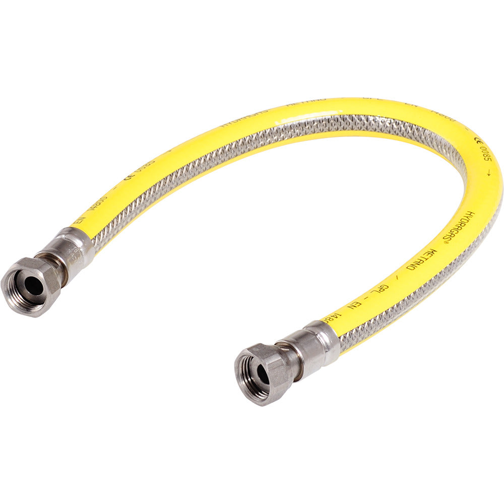 Raminex Gasschlauch 200 cm Edelstahl-Flex-PVC