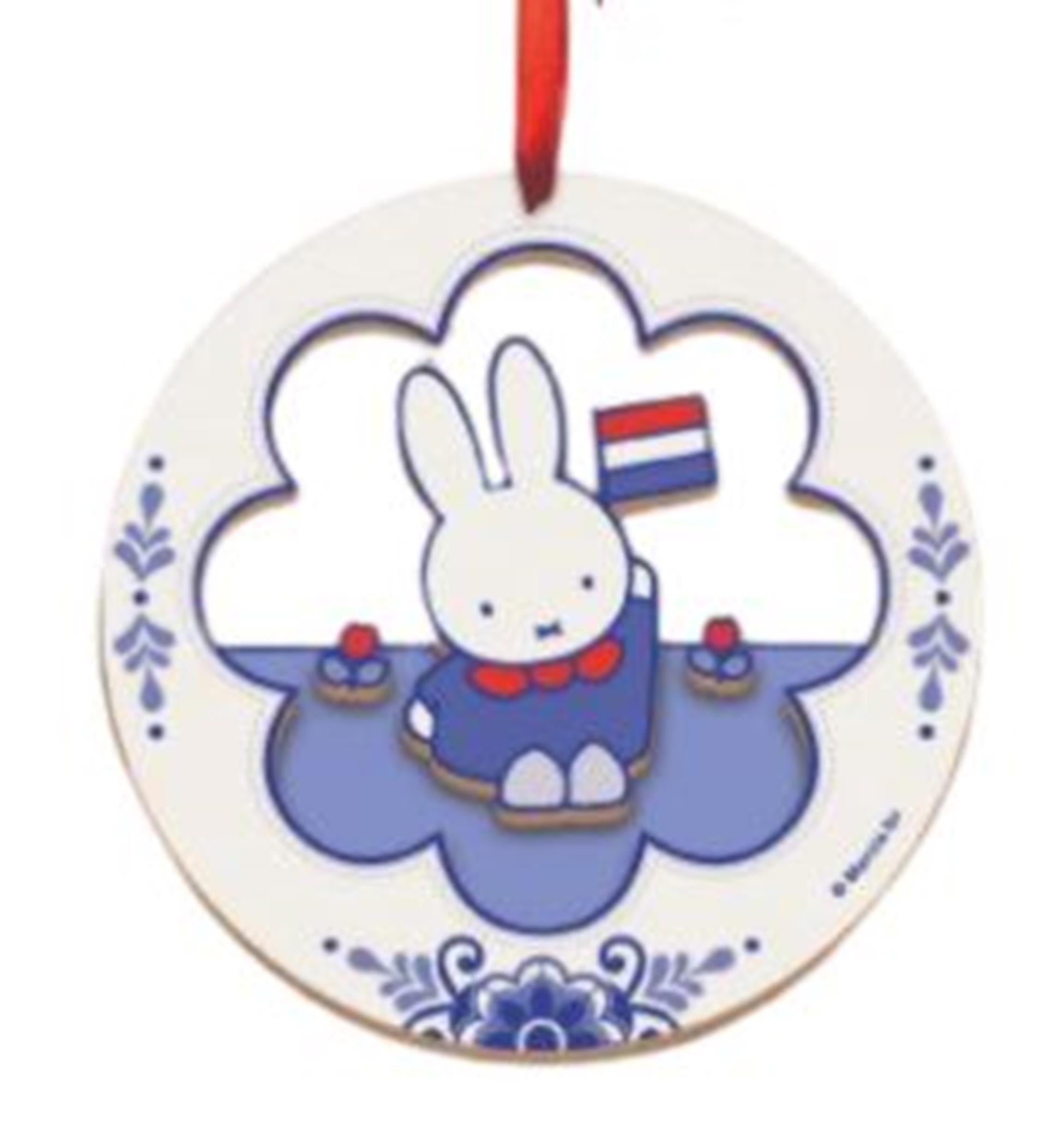 Nijntje kersthanger hout souvenir ø7,5cm