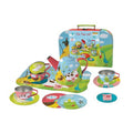 Simply For Kids Metall-Teeservice im Koffer mit Bauernhoftieren, 15-teilig